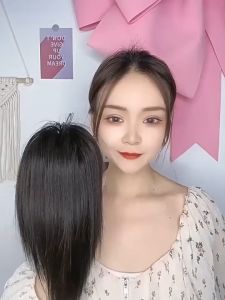 Synthetic Short Straight Wig Ponytail Waterfall Half Tie Hair Extension Claw Shaped Ponytail Extension