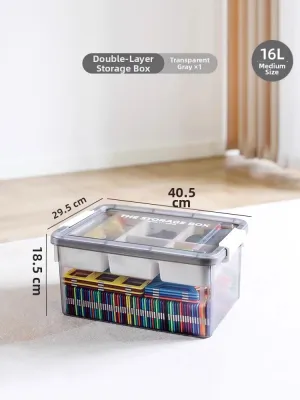 Citylong | Clear Dual Layer LEGO Storage Box