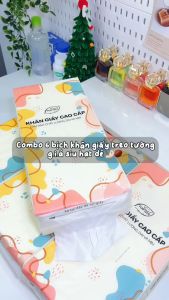 [HCM] 4  bịch Khăn Giấy Rút Treo Tường Top Gia tặng móc dán1280 Tờ/gói4 lớphàng chính hãng