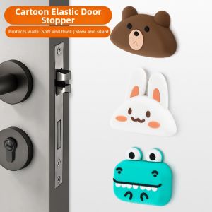 Cartoon Non-Drill Door Stopper Door Bumper Silicone Collision Protection Pad