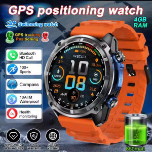 New Men Outdoor Adventure GPS Offline Map Smart Watch Compass 4GB Memory 860mAh Battery Bluetooth Call 10ATM Waterproof Watches
