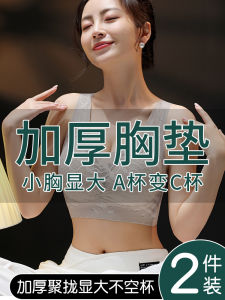 Ladies Luxury Style No-Wire Vest-Style Thickened Bra Large Size Seamless Underwear Comfortable Nylon Fabric for Spring Summer