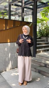 Fimelo Embroidery Cotton Shirt (Kemeja Bordir Bahan Lace)