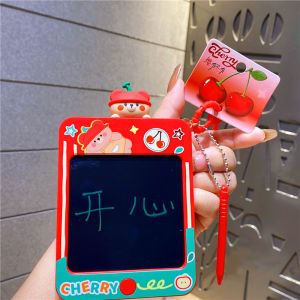 Creative Medium-sized Cherry Bear Doodle Blackboard Keychain Pendant Erasable Whiteboard Decoration Festive Cultural Gift