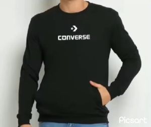 Sweater Casual Pria Dan Wanita Lengan Panjang Warna Hitam Ready Size XS/S/M/L/XL/XXL/XXXL