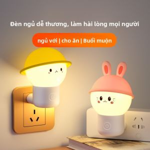 MONLEYTA | Đèn ngủ đêm nhỏ cho trẻ sơ sinh Đèn ngủ phòng ngủ LED 3 màu Đèn ngủ trẻ em Đèn ngủ đêm có thể điều khiển từ xa Đèn ngủ mắt bảo vệ