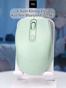 Chuột Không Dây Chuột Bluetooth 2.4Ghz Pin Sạc Không Gây Tiếng Ồn