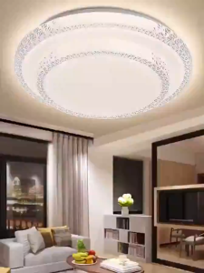 GENGYAN-N【BUY 1 TAKE 1】LED ceiling light crystal double layer ceiling lamp 3 color dimming living room bedroom crystal light with remote 200W