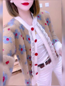 Chic French Style Knit Cardigan Versatile Breathable Youthful