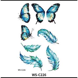 AR~face stiker tato wajah temporer wajah stiker makeup stiker tato kupu kupu