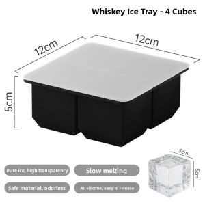 DEMING | Large Ice Cube Mold Silicone Ice Tray for Home Use