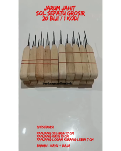 20 Biji Jarum Alat Sol Jahit Menjahit Sendal Sepatu Canvas Kulit G