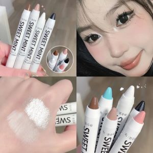 Sweet Mint Lying Silkworm Shadow Pen Glitter Pearlescen Highlight Shadow Stick Purple Brown EyeLiner Pencil