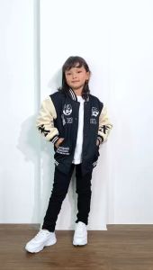 Jaket Varsity Baseball Anak Bordir Tebaru K070