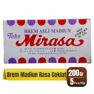 Brem Madiun Mirasa Rasa Coklat Isi 5Lempeng Oleh Oleh Khas Kota Madiun