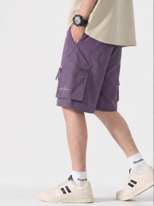 Jeanswest | Breathable Quick-drying Mens Purple Summer Shorts