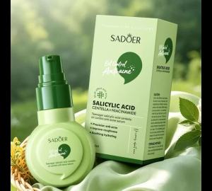 SADOER | Salicylic Acid Anti-Acne Serum Centella Niacinamide Oil Control Pore Refining Facial Essence Hydrating Smoothing Skin Care