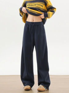 Loose Fit American Style Wide Leg Sweatpants Mens Spring Autumn Casual Loose Feeling Sports Trousers Trendy Brand Youth Pop