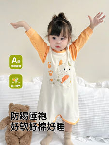 Pure Cotton Baby Sleepwear Long Sleeve Onesie for Boys And Girls Childrens Home Clothes Spring Autumn Baby Gown