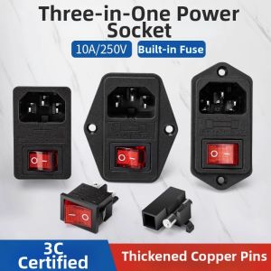 kuicc | Three-in-One Vertical Socket Outlet With Card Slot Screws Ear Fuse