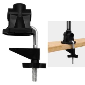 Universal Microphone Stand Base Cantilever Bracket Lamp Clamp Metal Clip