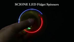 COOLTOY LED Warna Transparan Fidget Spinner Led Rainbow Mainan Anak-anak Mainan Dekompresi