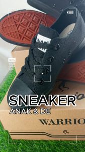 CBR SIX SEPATU KASUAL SNEAKER WARRIOR WANITA CANVAS WAC 006 HITAM