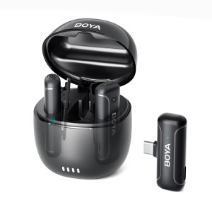 BOYA BY-WM3T2-D/U Wireless Lavalier Microphone Noise Cancelling Mic for iPhone Android Camera Laptop Type-C Vlogging Live Podcast TikTok YouTube Content Creators