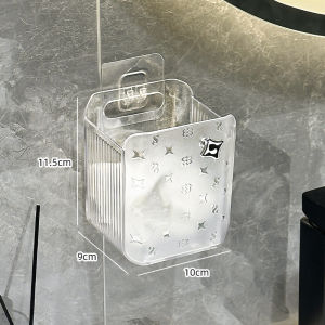 Bathroom Face Towel Waste Storage Box Disposable Cleansing Towel Recycle Bin Organizer Plastic Shelf Basket for Personal Care