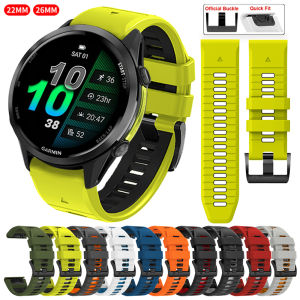 22/26mm Quick Release Silicone Strap For Garmin Fenix 7X 7 Pro 8 8X 6 6X Pro 5X 5 Plus Bracelet Forerunner 970 Replace Watchband