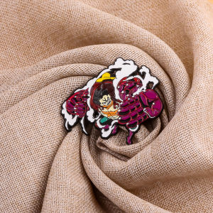 Anime One Piece Protagonist Enamel Brooch Pirate Monkey Badge Bouncer Cosplay Prop Men Women Backpack Jewelry Gift Accessorie