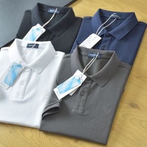 เสื้อโปโลคอตั้งแขนสั้นผู้ชาย ทรงหลวม ทรงปกติ แฟชั่นฤดูร้อน สีสันสดใส ปักลาย ทรงปกติ สำหรับผู้ชาย วัยรุ่น