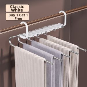Layered Foldable Multi-function Non-marking Pants Hanger