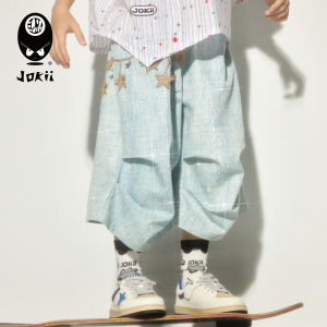 Fashion Cool Light Blue Children Jeans 7/8 Length