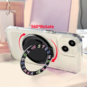 Colored Letters Plastic Adhesive-backed Version Pattern Finger Ring 360° Rotate Holder Stand Support Telephone Mobilephones Grip