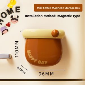 Dopamine Magnetic Wall Mounted Storage Box Household Bathroom Cosmetic Storage Rack No Drilling Required Organizer