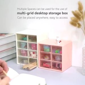 9 Slot Drawer Desk Organizer Drawer Grid Mini Drawer Storage Jewelry Multi Grid  Drawer Accessories Organizer Box