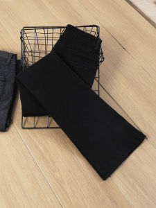 High Waist Slim Fit Black Bell Bottom Jeans Womens Casual Cotton Stretch Denim Pants Spring Autumn New Style Elastic Bell Pants