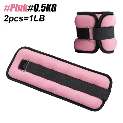 1Pair Ankle Weights for Men Women Kids(0.5kg / 1kg Each Pack) Leg Arm Wrist Weights with Adjustable Strap for Running Gym