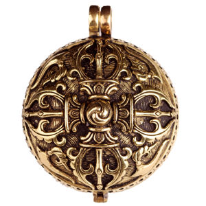 Handcrafted Brass Retro Openable Round Pendant