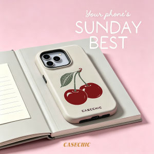 Potdemiel | Vintage Cherry Pair For Case For iPhone 17 16 15 14 Plus 13 Pro Max Shockproof Hard Cover CaseChic