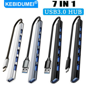 Kebidumei | KEBIDUMEI USB 3.0 HUB 7Port Type C Docking Station Splitter High Speed Data Transfer Expander OTG Adapter for Macbook Pro Laptop