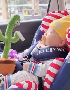 (Sạc USB+ hát Tiếng Việt) Xương Rồng Nhảy Múa nhại tiếng đèn nháy.