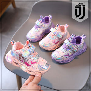 Sepatu Kets LED Anak Perempuan & Sneakers Motif Mermaid
