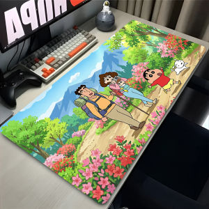 Bandai | Anime Crayon Shin Chan Large Gaming Mouse Pad XXL Desk Mat Non Slip Rubber Keyboard Mat for PC Laptop Game Office Decor