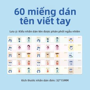 MPRINCE | Nhãn Dán Tự Dính Chống Nước cho Học Sinh Tiểu Học