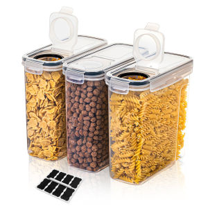 Cereal Containers Storage Set of 2/3/4 (2.5L 84oz) Airtight Food Storage Containers for Kitchen & Pantry Organization Cereal