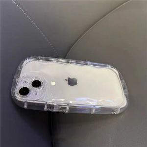 Thickened Airbag Silicone Phone Case for iPhone 16 15 12 11 Simple 13Pro Max Transparent Full Edge Protection Cover against Falls