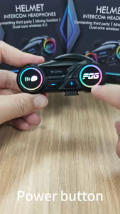 RICHMENT Y13 Pro Bluetooth Helmet Boom Mic 2-in-1 Headset Hi-Fi Stereo Fits Full-Face RGB Light IP56 Waterproof with Noise Reduction Long-Range Communication Modular Helmets