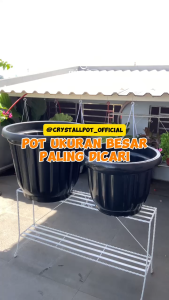 POT BUNGA TANAMAN PLASTIK 50 HITAM KUPING BAHAN TEBAL - JUMBO 50 HITAM KUPING GOJEK ONLY